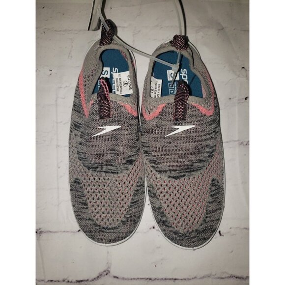 SPEEDO Adult Womens Surf Strider Water Shoes Color Heather Grey/Pink Size 5-6 Sm - Picture 1 of 6